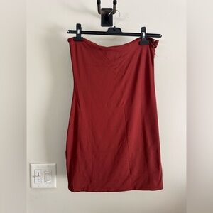 Meshki Stella Strapless Mini Dress - Cherry Chocolate (XL)
